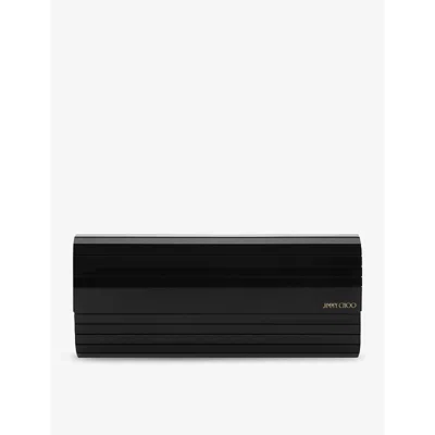 JIMMY CHOO WOMENS BLACK SWEETIE SHELL CLUTCH BAG