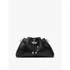Jimmy Choo Cinch M Leather Bucket Bag In Black/antique Silver