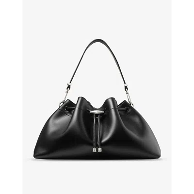 Jimmy Choo Womens Black/antique Silver Cinch Leather Shoulder Bag