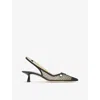 Jimmy Choo Hollowed-out Knitted High Heels In Black/black