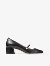 Jimmy Choo 'elisa 45' Black Pumps With Pearl Detail In Black