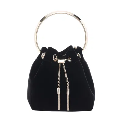 Jimmy Choo Women Bon Bon Bucket Bag In Black