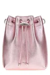 Jimmy Choo Bon Bon Metallic Leather Mini Bucket Bag In Pink