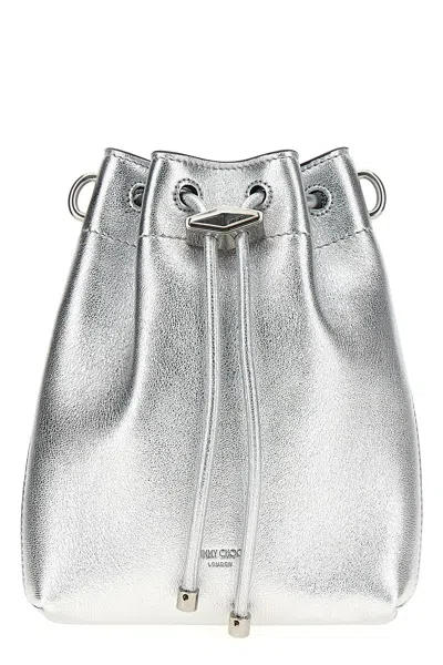 Jimmy Choo Women 'bon Bon' Bucket Bag In Silver