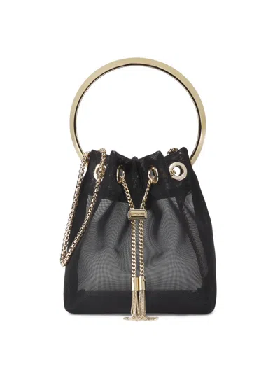 Jimmy Choo Women's Bon Bon Mesh Top Handle Bag In Gold