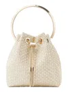 Jimmy Choo Women 'bon Bon' Metallic Handbag With Chain-link Shoulder Strap And Round Top Handle In M