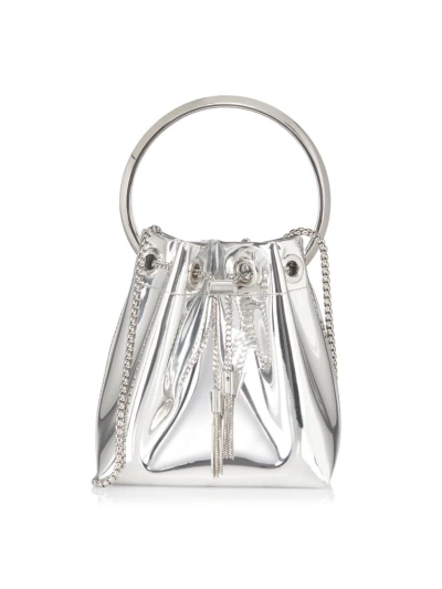 Jimmy Choo Women's Bon Bon Metallic Mini Bag In Silver