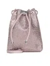 Jimmy Choo Women Bon Bon Rhinestone Satin Mini Bucket Bag