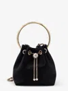 Jimmy Choo Bonbon Handbag With Drawstring Closure And Circular Metal Handle