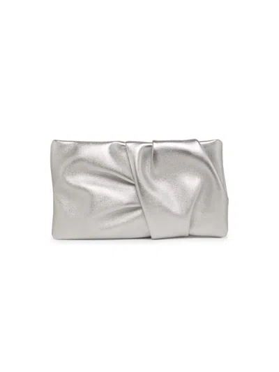 Jimmy Choo Women's Bonny Metallic Leather Clutch In Silver
