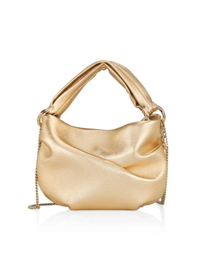 Jimmy Choo Women's Bonny Metallic Leather Top-handle Bag In Gold