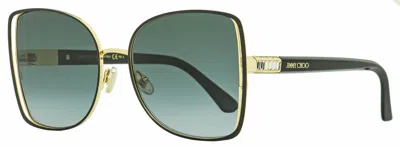 Jimmy Choo Women's Butterfly Sunglasses Frieda 2m29o Black Gold 57mm In Multi