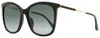 Jimmy Choo Women's Butterfly Sunglasses Nerea /g 8079o Black/gold 57mm In Multi