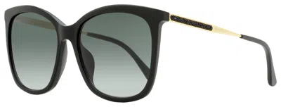 Jimmy Choo Women's Butterfly Sunglasses Nerea /g 8079o Black/gold 57mm In Blue