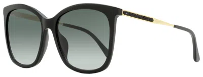 Jimmy Choo Women's Butterfly Sunglasses Nerea /g 8079o Black/gold 57mm In Multi