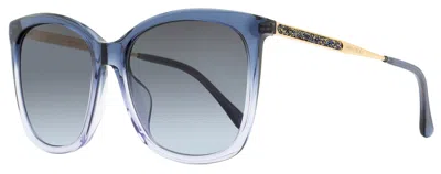 Jimmy Choo Women's Butterfly Sunglasses Nerea /g Jq4gb Blue-lilac 57mm In Multi