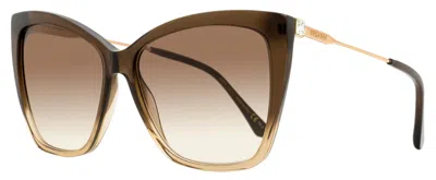 Jimmy Choo Women's Butterfly Sunglasses Seba 0myha Brown-beige/copper 58mm In Multi