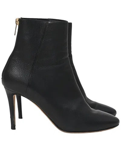 Jimmy Choo Pointed Toe High-heeled Ankle Boots In Black Calfskin Leather