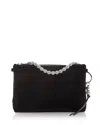 Jimmy Choo Callie Crystal-embellished Velvet Shoulder Bag In Black/silver
