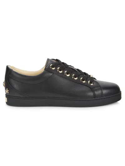 Jimmy Choo Women's Cash Star-studded Leather Sneakers