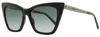 Jimmy Choo Women's Cat Eye Sunglasses Lucine 8079o Black 55mm In Multi
