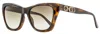 Jimmy Choo Women's Cat Eye Sunglasses Rikki/g/s 086ha Dark Havana 55mm In Multi