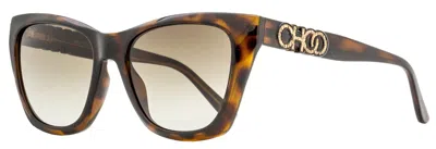 Jimmy Choo Women's Cat Eye Sunglasses Rikki/g/s 086ha Dark Havana 55mm In Multi