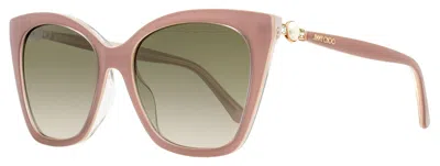 Jimmy Choo Women's Cat Eye Sunglasses Rua /g Y9aha Nude 56mm In Multi