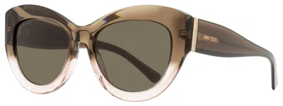 Jimmy Choo Women's Cat Eye Sunglasses Xena 08m70 Brown-nude 54mm In Multi
