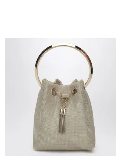 Jimmy Choo Women's Champagne Coloured Bucket Bag Bon Bon In Beige