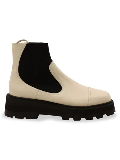 Jimmy Choo Women's Clayton Leather Chelsea Boots In White