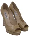 Jimmy Choo Women's Croc-embossed Leather Peep Toe Platform Pump (authentic  Pre-loved) In Gray