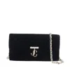 Jimmy Choo Women Curve Chain Wallet In Black