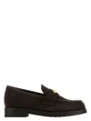 Jimmy Choo Dark Brown Suede Maddie Diamond Loafers