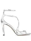 Jimmy Choo Azia 95 Metallic Leather Sandals