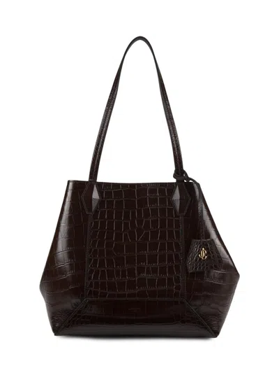 Jimmy Choo Women's Diamond Croc-embossed Leather Tote Bag