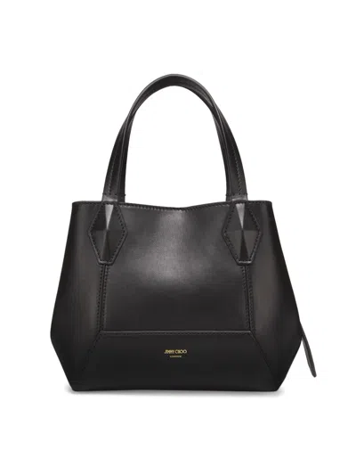 Jimmy Choo Women's Diamond Leather Tote Bag In Black