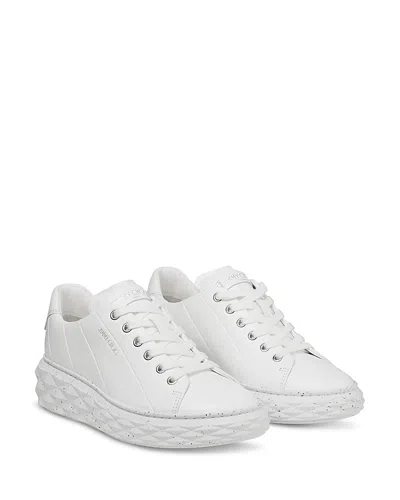 JIMMY CHOO WOMEN'S DIAMOND LIGHT LEATHER SNEAKERS
