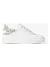 Jimmy Choo Diamond Maxi Crystal-embellished Sneakers In White