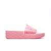 Jimmy Choo Womens V Candy Pink Diamond Platform Rubber Sliders