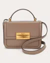 Jimmy Choo Gesteppte Handtasche In Taupe/gold