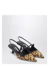Jimmy Choo Didi 45 Slingback In Leopard Print Pony Skin Women In Pink