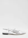 Jimmy Choo Pointed Toe Metallic Leather Sling Back Ballerina