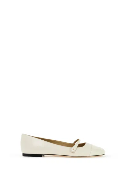 Jimmy Choo Women's Elisa Ballet Flats In Nappa Leather In White