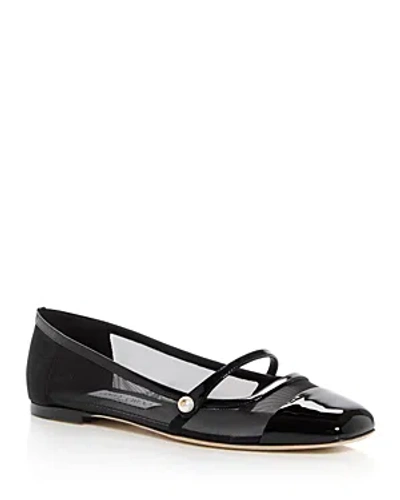 Jimmy Choo Women's Elisa Mary Jane Flats In Black