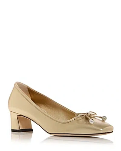 Jimmy Choo Women's Elme 45 Square Toe Pumps In Gold