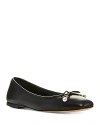 Jimmy Choo Ballet Shoes With Round Head And Flat Soles In Black
