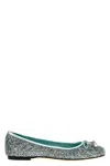 Jimmy Choo Elme Bow Detailed Ballet Flats In Green