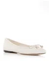 Jimmy Choo Elme Ballerina Leather Flats In Latte