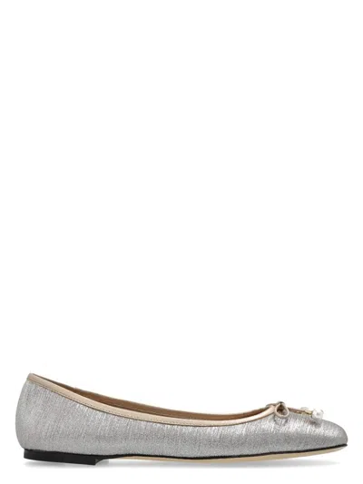 JIMMY CHOO WOMEN'S ELME FLAT LEATHER BALLET FLATS